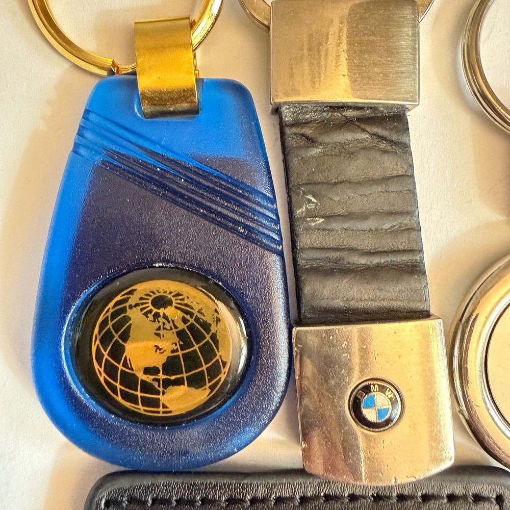 Vintage Automotive Keychain Lot Audi BMW MINI KIA Dealership Fobs Silver Pendant - Picture 2 of 8